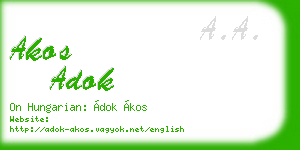 akos adok business card